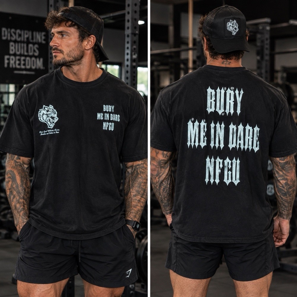 NWT Darc Sports Men's XL Oversized Bury Me In Darc Wolves 1956 Of 1K Black HTF